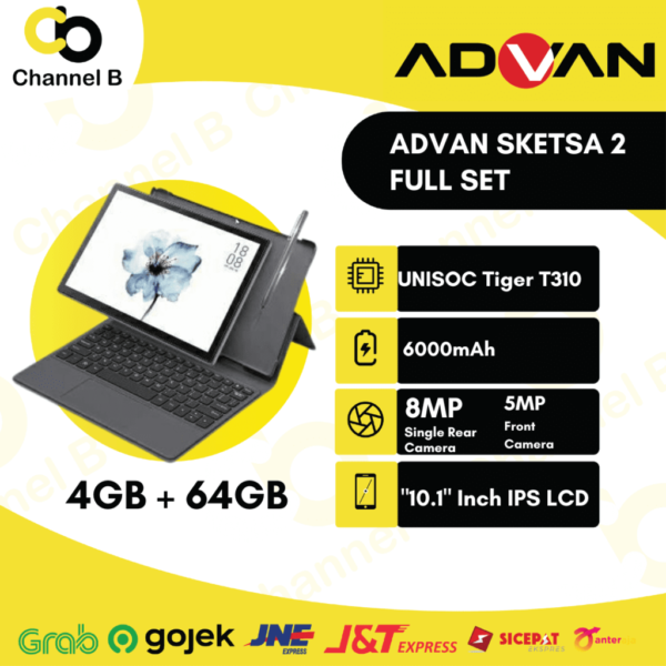 Advan Tab Sketsa 2 Full Package [ 4GB/64GB ] Gray - Garansi Resmi