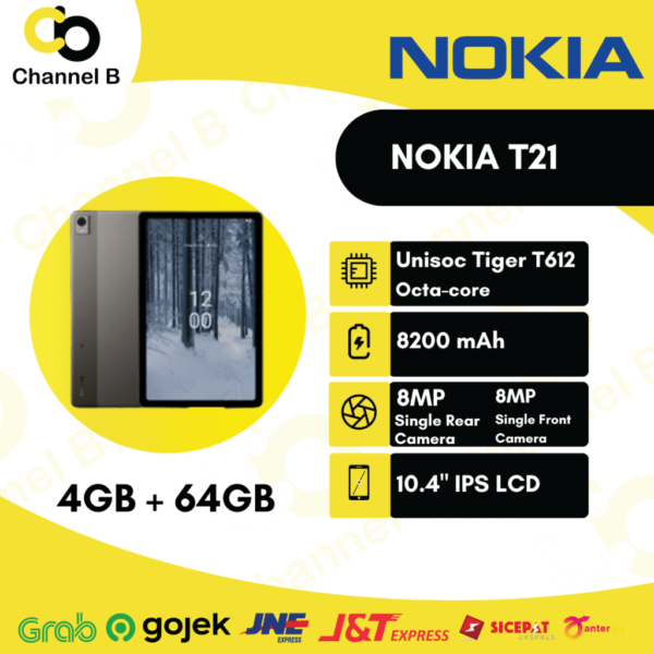 Nokia Tablet T21 ( Ram 4GB + Rom 64GB ) Garansi Resmi