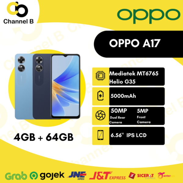 Oppo A17 [ 4GB / 64GB ] Smartphone - Garansi Resmi