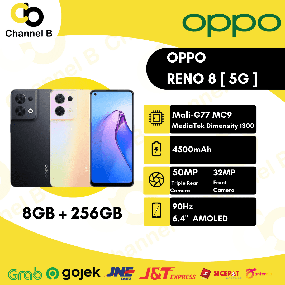 OPPO Reno 8 5G Smartphone ( Ram 8GB / Rom 256GB ) Garansi Resmi