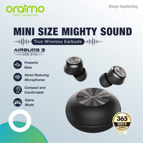 Oraimo Airbuds 3 TWS Bluetooth Earphone Wireless Headset OEB-E11D
