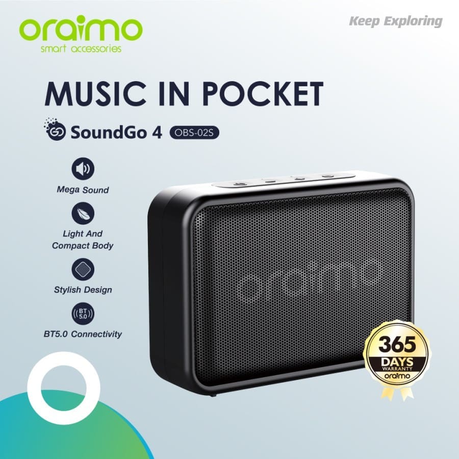 Oraimo OBS-02S SoundGo 4 Ultra-Portable Wireless Bluetooth Speaker