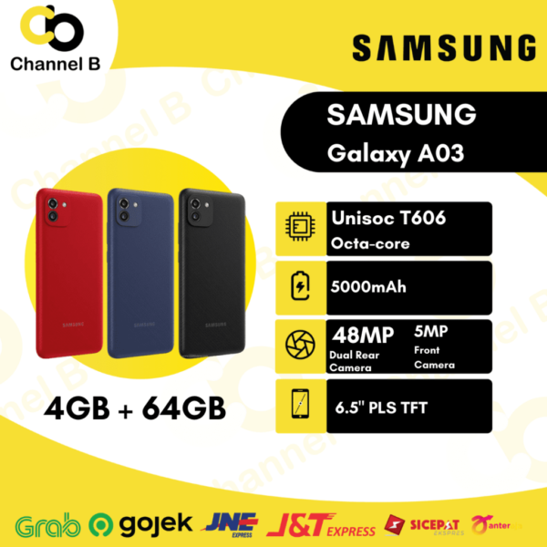 Samsung Galaxy A03 Smartphone [4GB/64GB ] Garansi Resmi
