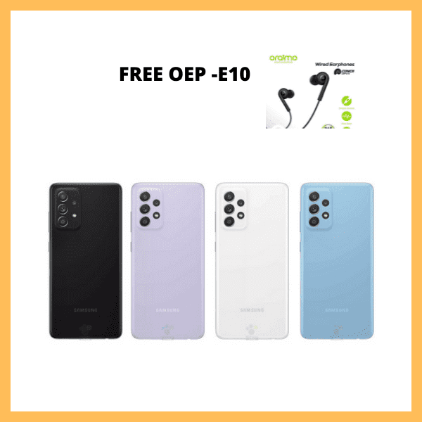 Samsung Galaxy A52 Smartphone [8GB/128GB] FREE ORAIMO OEP - E10 - Garansi Resmi