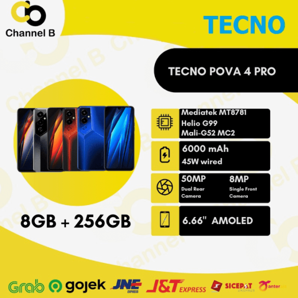 Tecno Pova 4 Pro [ 8GB / 256GB ] Smartphone - Garansi Resmi