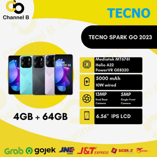 Tecno Spark Go 2023 [ 4GB / 64GB ] Smartphone - Garansi Resmi