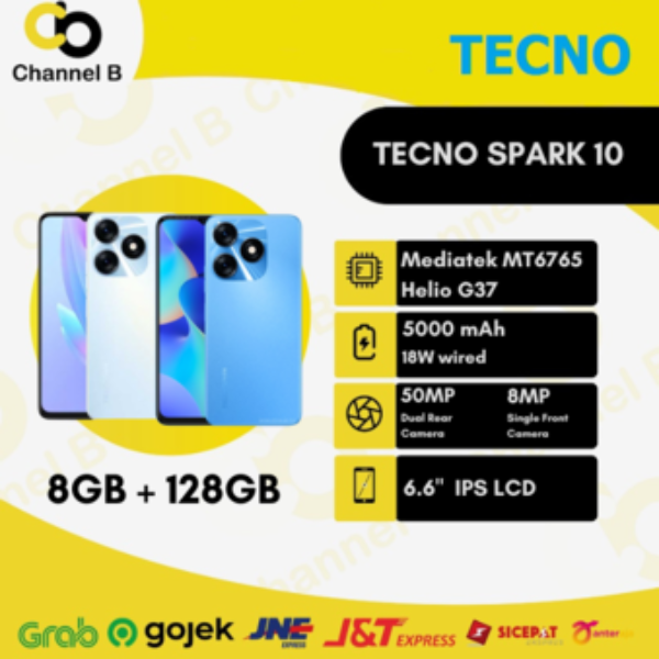 Tecno Spark 10 [ 8GB / 128GB ] Smartphone - Garansi Resmi