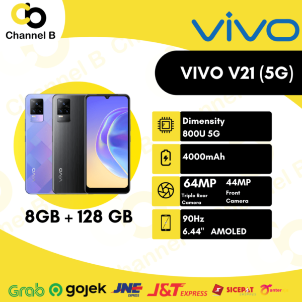 Vivo V21 (5G) Smartphone [ Ram 8GB / Rom 128GB ] - Garansi Resmi