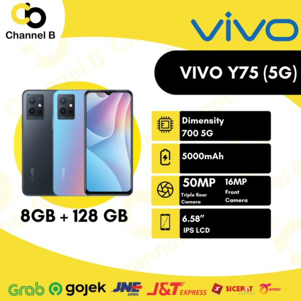 Vivo Y75 [5G] Smartphone - ( Ram 8GB / Rom 128GB ) Garansi Resmi