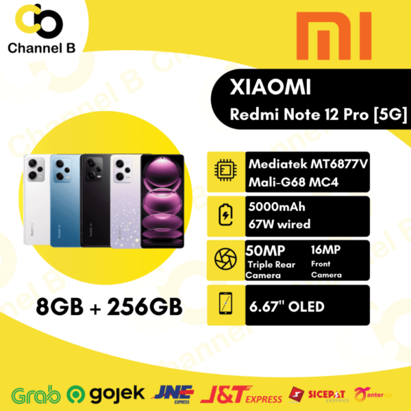 Xiaomi Redmi Note 12 Pro 5G 8/256GB- Garansi Resmi