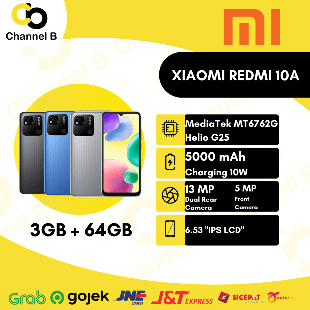 Xiaomi Redmi 10A 3/32GB - Garansi Resmi