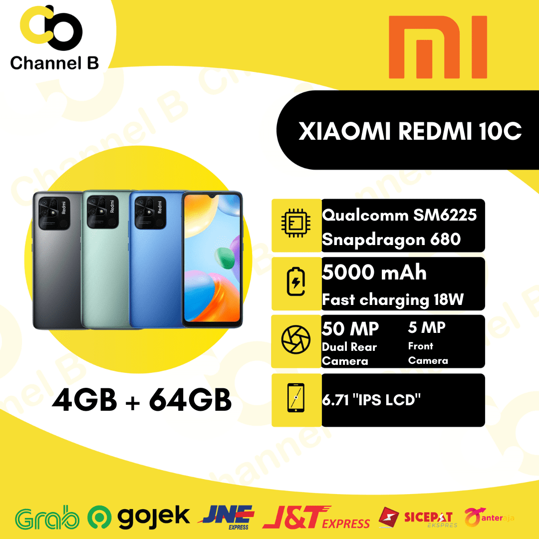 Xiaomi Redmi 10C 4/64GB - Garansi Resmi