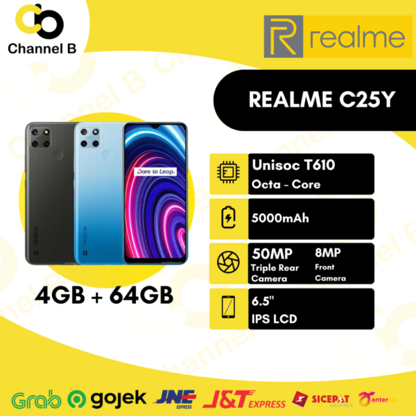 Realme C25Y - Smartphone ( Ram 4GB + Rom 64GB ) - Garansi Resmi