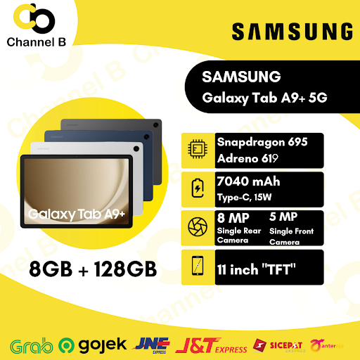 Samsung Galaxy Tab A9 Plus 5G ( Ram 8GB + Rom 128GB ) Garansi Resmi