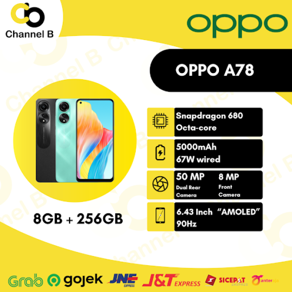 OPPO A78 4G [ 8GB / 256GB ] Smartphone - Garansi Resmi