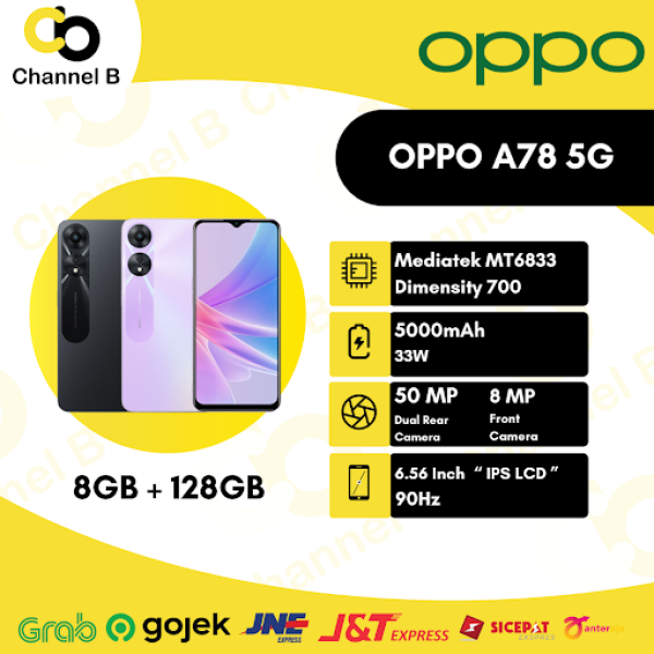 OPPO A78 5G [ 8GB / 128GB ] Smartphone - Garansi Resmi