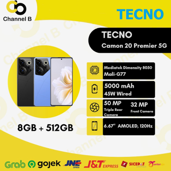 Tecno Camon 20 Premier 5G [ 8GB / 512GB ] Smartphone - Garansi Resmi