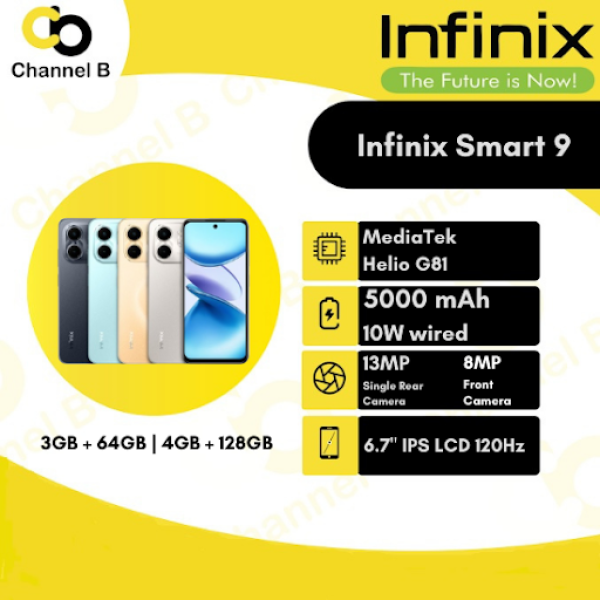 Infinix SMART 9 Smartphone [ 4GB / 128GB ] Garansi Resmi