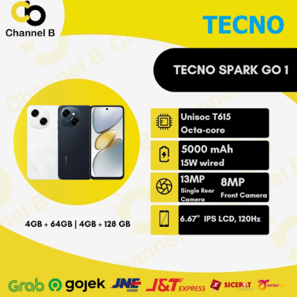 Tecno SPARK GO 1 [ 4GB / 128GB ] Smartphone - Garansi Resmi