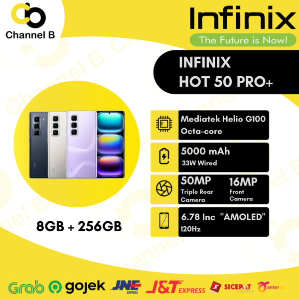 Infinix HOT 50 Pro+ 4G Smartphone [ 8GB / 256GB ] Smartphone - Garansi Resmi