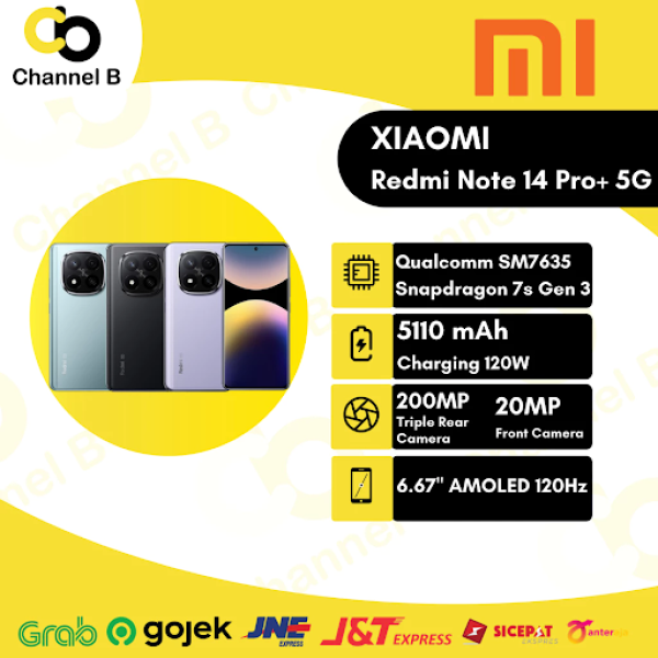Xiaomi Redmi Note 14 Pro+ 5G [ 8GB / 256GB ] Smartphone - Garansi Resmi