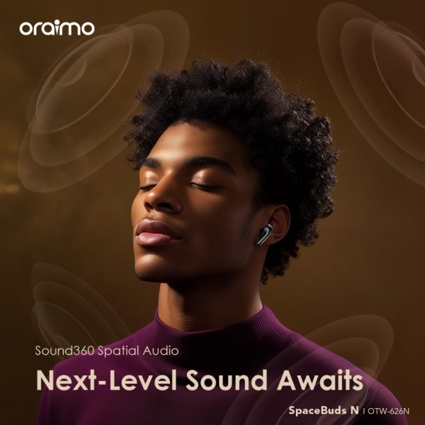 oraimo TWS Spacebuds N OTW-626N Bluetooth v5.4 True Wireless Stereo ANC Noise Cancellation Peredam Suara Sound360 Spatial Audio Gaming Mode 38 Jam Long Playtime - Gambar 4