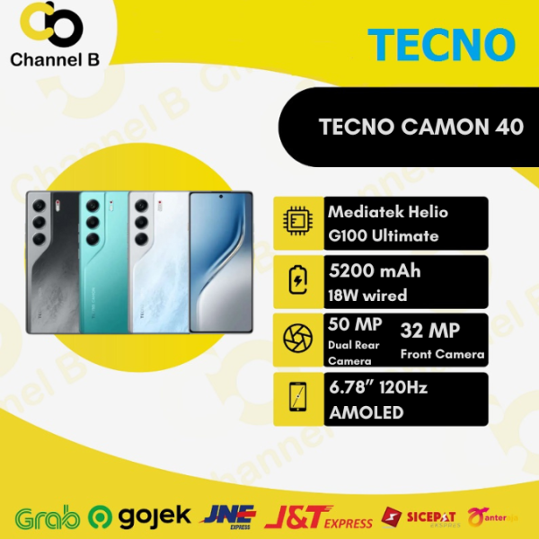 Tecno Camon 40 [ 8GB / 256GB ] Smartphone - Garansi Resmi