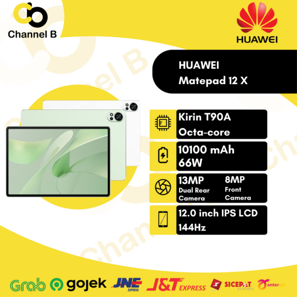 HUAWEI MatePad 12 X Tablet [ 12GB / 256GB ] | PC-level WPS Office | PaperMatte Display | GoPaint | 66 W SuperCharge - Garansi Resmi