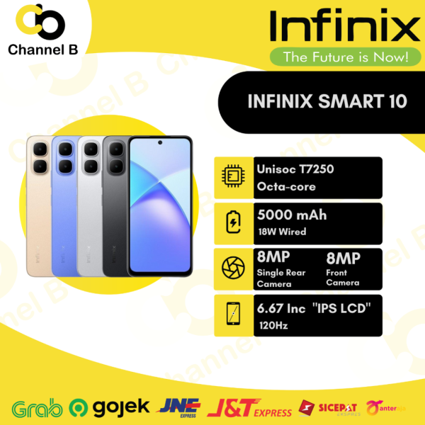 Infinix SMART 10 [ 4GB / 128GB ] Smartphone - Garansi Resmi