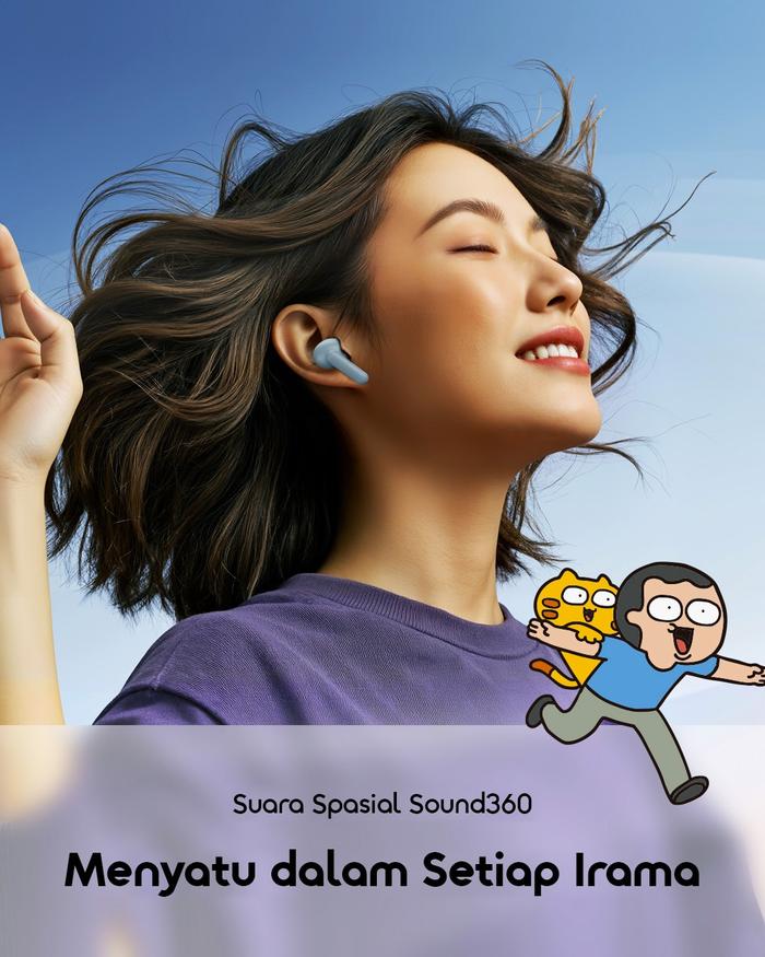 oraimo x Tahilalats TWS Bluetooth Spacebuds Lite OTW-324 True Wireless Stereo Sound360 Spatial Audio IPX4 Waterproof Gaming Mode 30H Long Playtime HavyBass - Gambar 9