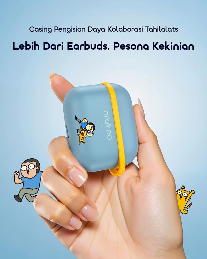 oraimo x Tahilalats TWS Bluetooth Spacebuds Lite OTW-324 True Wireless Stereo Sound360 Spatial Audio IPX4 Waterproof Gaming Mode 30H Long Playtime HavyBass - Gambar 5