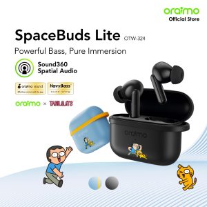oraimo x Tahilalats TWS Bluetooth Spacebuds Lite OTW-324 True Wireless Stereo Sound360 Spatial Audio IPX4 Waterproof Gaming Mode 30H Long Playtime HavyBass