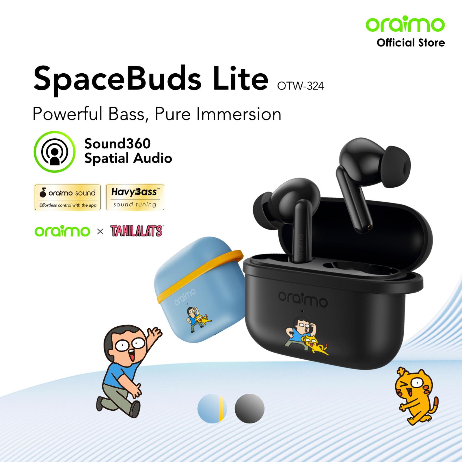 oraimo x Tahilalats TWS Bluetooth Spacebuds Lite OTW-324 True Wireless Stereo Sound360 Spatial Audio IPX4 Waterproof Gaming Mode 30H Long Playtime HavyBass - Gambar 2
