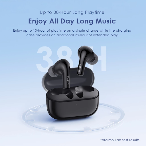 oraimoTWS Spacebuds Z OTW-625 ANC Noise Cancellation Headset Bluetooth v5.4 Waktu Putar 38H Sound360 Spatial Audio - Gambar 4