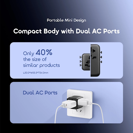 oraimo Charger Adapter PowerOmni 251 OCW-T01 Portable Mini High 2500W High Power Output Compatible With 200+ Countries - Gambar 4