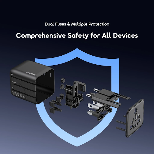 oraimo Charger Adapter PowerOmni 251 OCW-T01 Portable Mini High 2500W High Power Output Compatible With 200+ Countries - Gambar 6