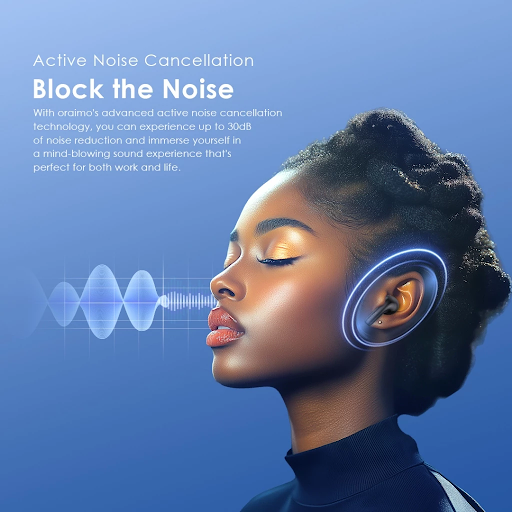 oraimoTWS Spacebuds Z OTW-625 ANC Noise Cancellation Headset Bluetooth v5.4 Waktu Putar 38H Sound360 Spatial Audio - Gambar 2