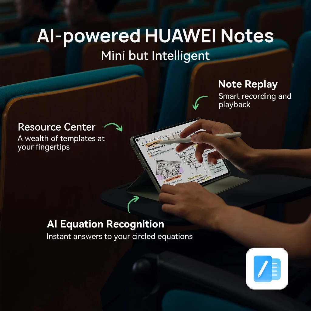 HUAWEI MatePad Mini 12GB + 256GB Tablet | Ultra-light, Ultra-thin | 8.8" Flexible OLED PaperMatte Display | AI WPS Office 3.0 - Garansi Resmi - Gambar 5